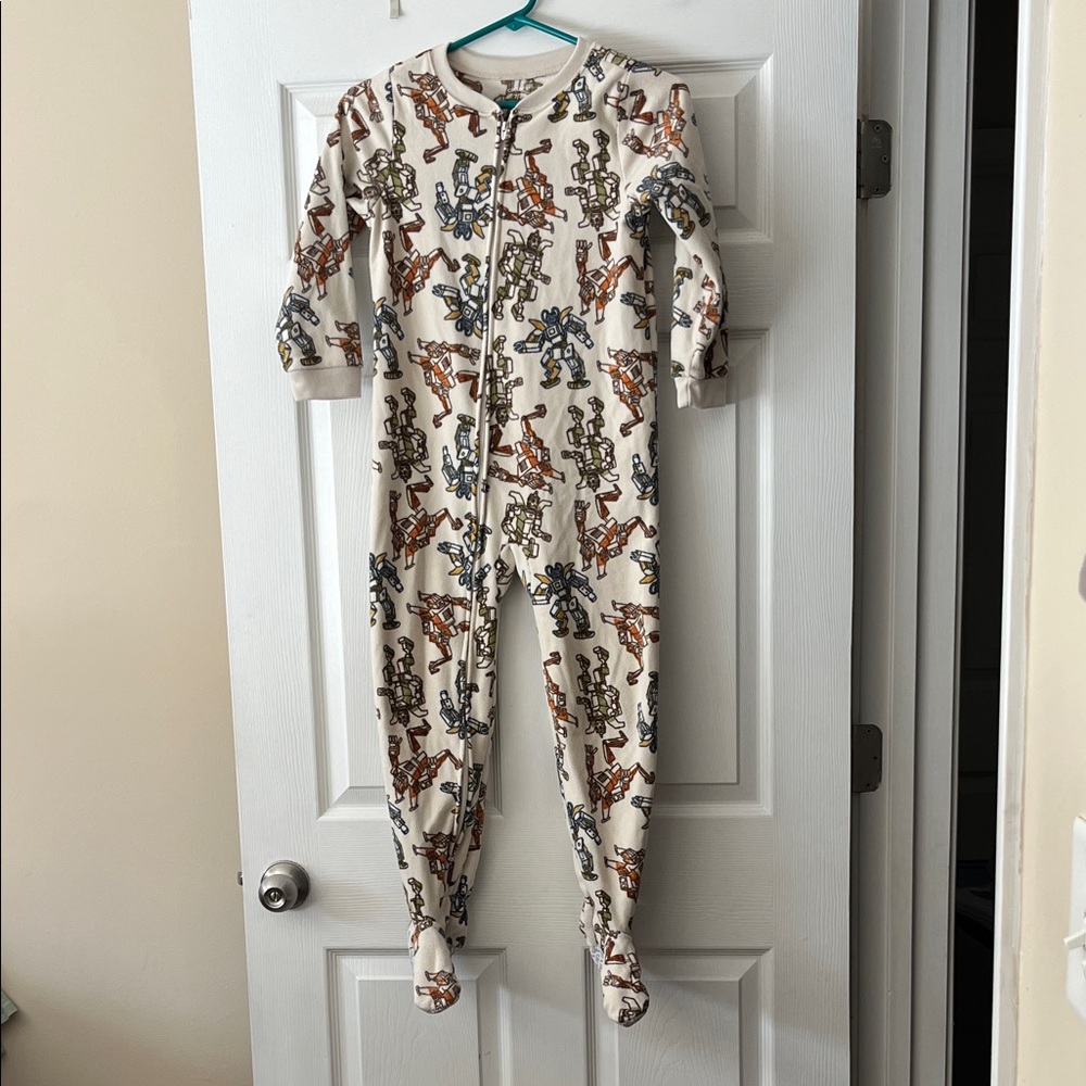 Carter's Cream Boys Onesie Robot Print